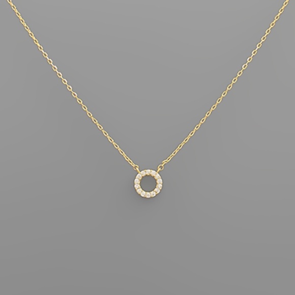 Pave Circle Necklace - Picture 1 of 1